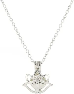 Necklace for Women - Flower Glowing in The Dark Necklaces Luminescent Lotus Pendant Luminous Jewelry Mother's Day Birthday Gifts