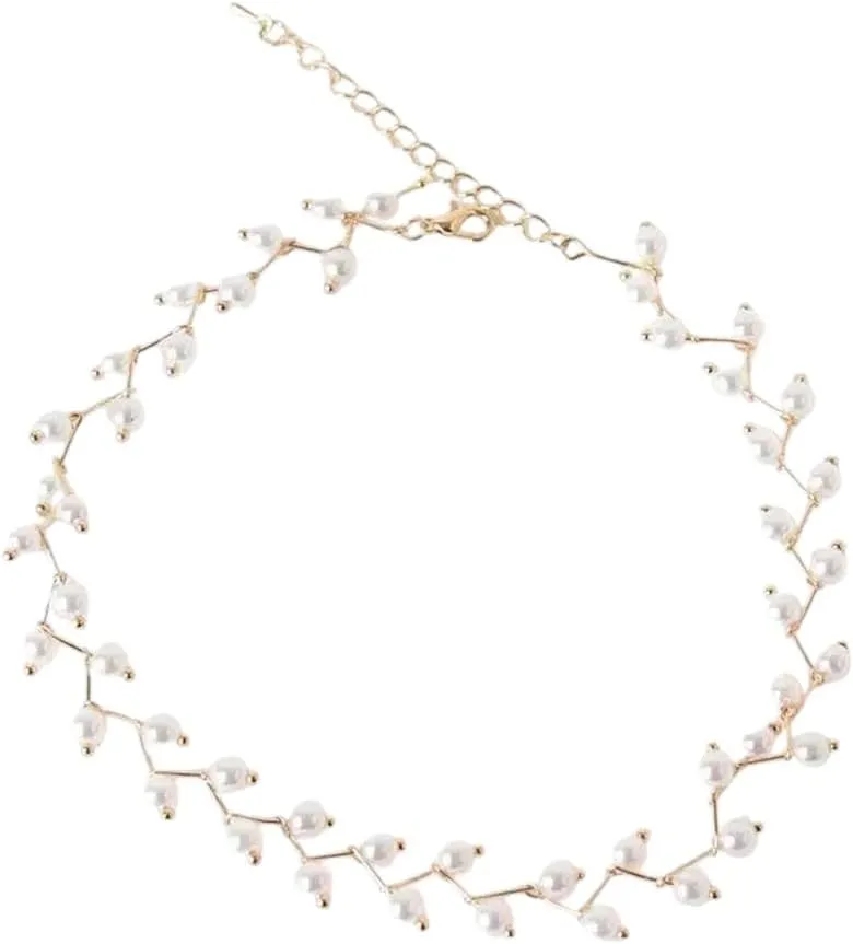 New 2025 Fashion Elegance Wedding Bridal Necklace Luxury Imitation Pearl Beads Choker Women Her Necklaces Jewelry Fashion Accessories Creative Gift
