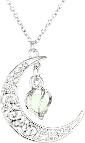 New 2025 Glowing In The Dark Necklaces For Women Hollow Sun Moon Luminous Pendant Chain Female Night Party Jewelry Gift Fashion Trendy Accessories Creative