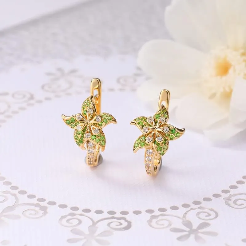 Opal Hoop Earrings, 925 Sterling Silver Hypoallergenic Turquoise/Flower/Butterfly Huggie Hoop Earrings for Women