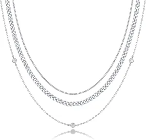 PAVOI 14K Gold Plated Dainty Layering Necklaces for Women | Snake Chain, Curb Link, Paperclip Layered Chains | Trendy Layering Necklace