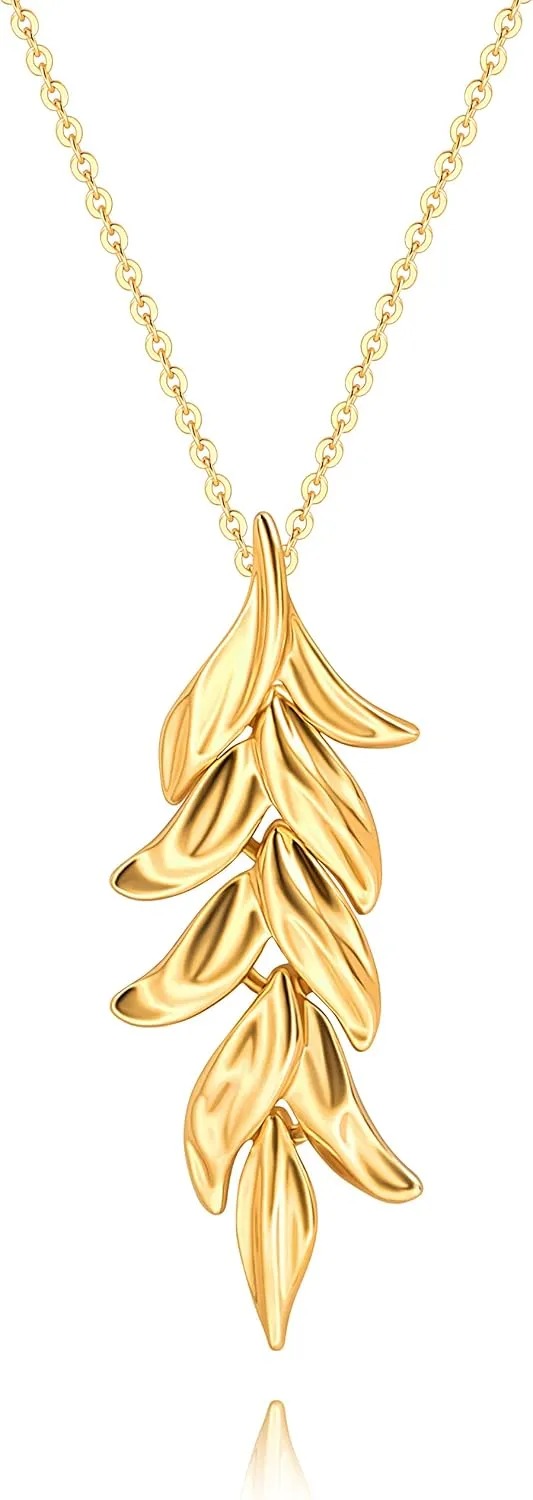 PERNNLA PEARL Long Disc Pendant Necklace for Women 18K Gold Plated Sweater Chain Fashion Jewelry