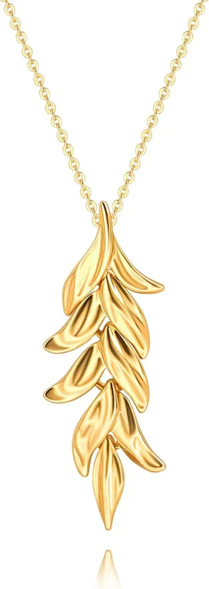 PERNNLA PEARL Long Disc Pendant Necklace for Women 18K Gold Plated Sweater Chain Fashion Jewelry