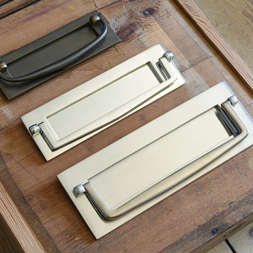 Polished Brass Marlborough Letterplate with Clapper