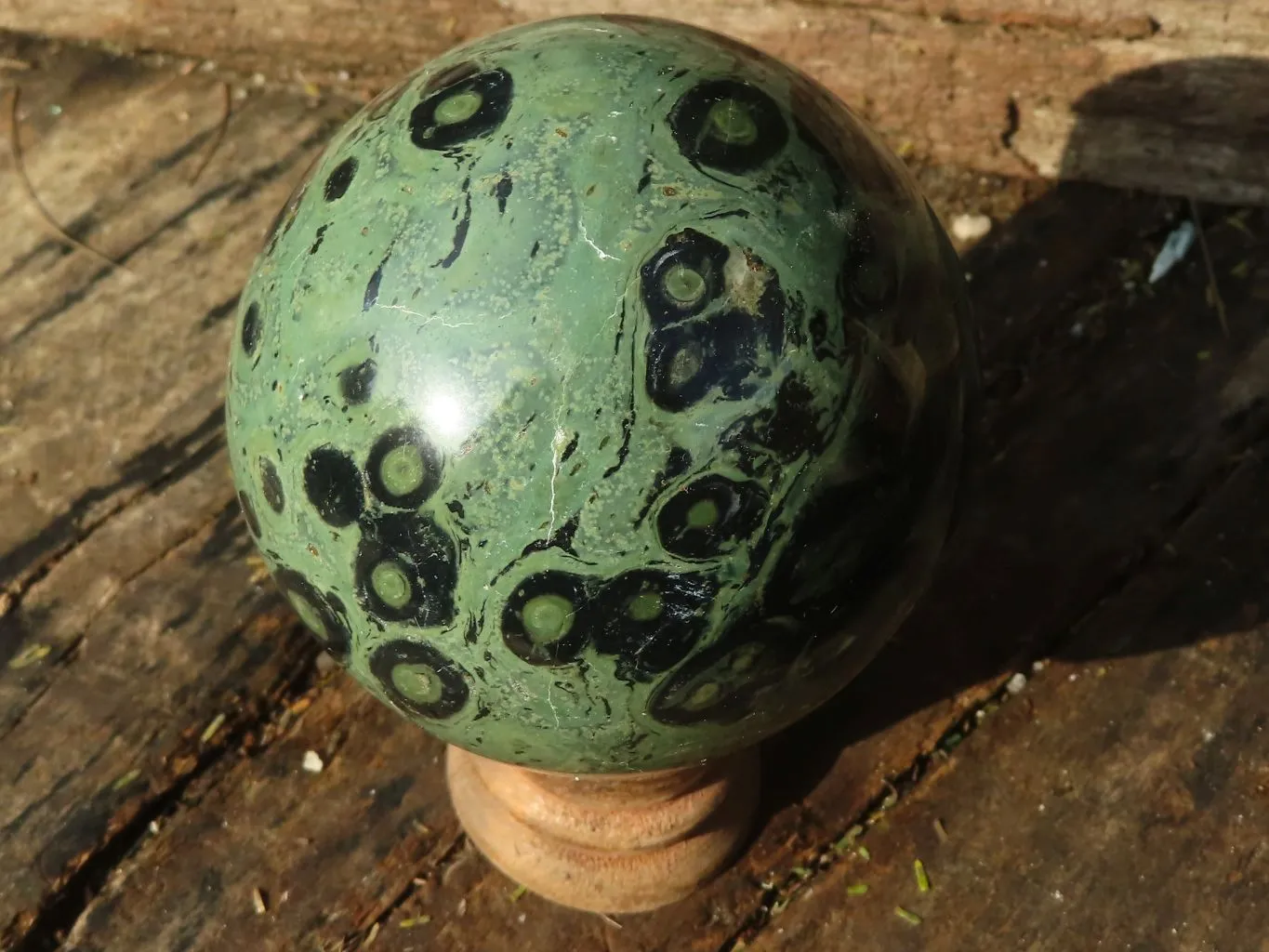 Polished Stromatolite / Kambamba Jasper Spheres  x 3 From Mahajanga, Madagascar