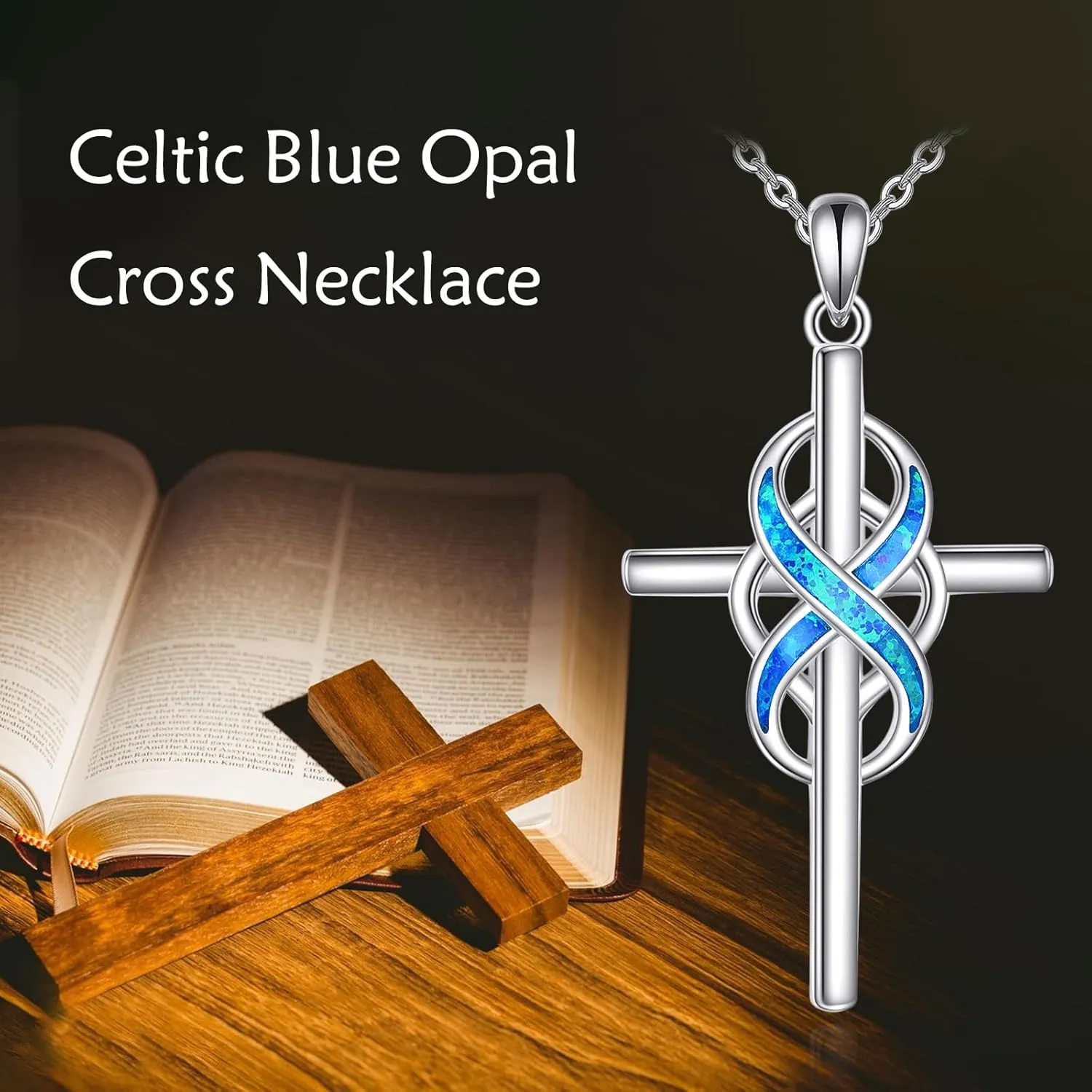 POPLYKE 925 Sterling Silver Cross Necklaces for Women Pendant Christian Jewelry for Women 18" 2" and 20" 2" chain