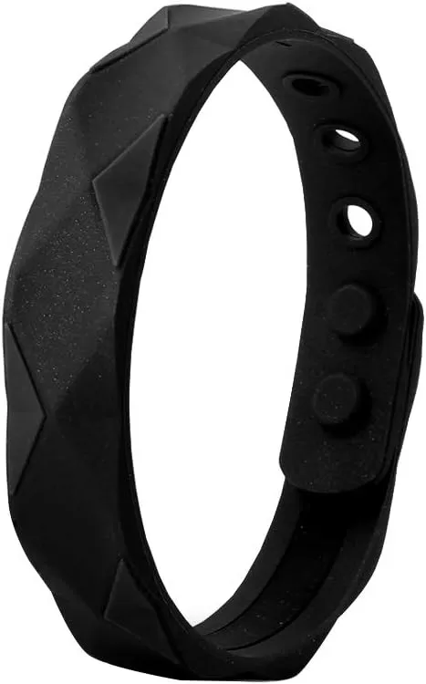 Power Ionics Silicone Bracelets for Men (Wine Red/Black/White/Gray), 9.45 inch with 5 Adjustable Holes, Fits 6-9 inch Wrist, Includes Jewelry Gift Bag