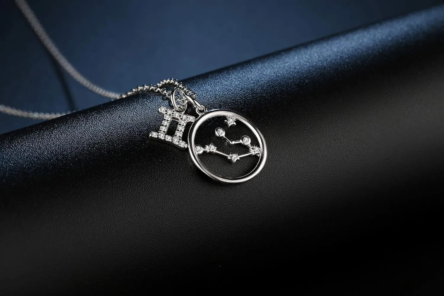 Presentski Zodiac Necklace Sterling Silver 12 Constellation Horoscope Pendant Astrology Star CZ Dainty Necklaces Birthday Jewelry for Women Daughter