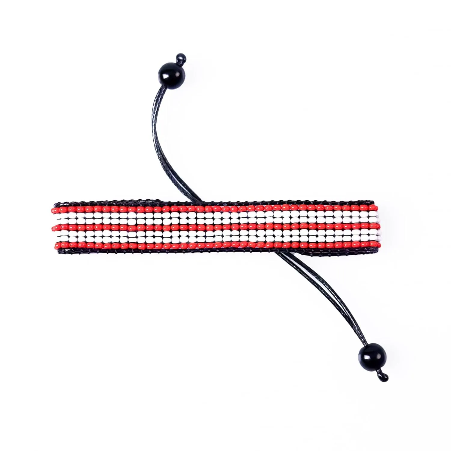 Puerto Rico Flag Bracelet: Handmade Bracelet,Adjustable Beaded Boho-Style Rope Bangle with Patriotic Design
