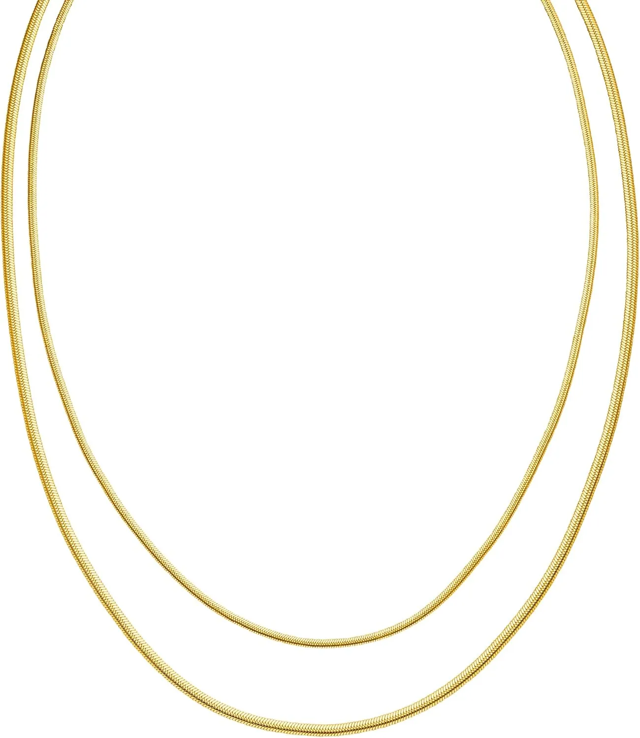 Purelei Two Layers Necklace  stainless steel jewelry  Waterproof chain  15.75-17.72 inches adjustable length  Fashion jewelry for your individual look