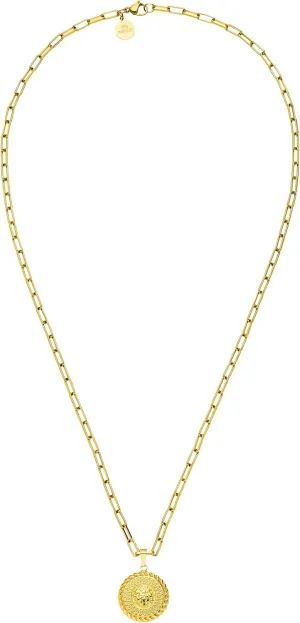 Purelei Waina Necklace (gold)  18K Gold plated stainless steel jewelry  Waterproof chain with sun pendant  19.69-21.65 inches adjustable length  Fashion jewelry for your individual look