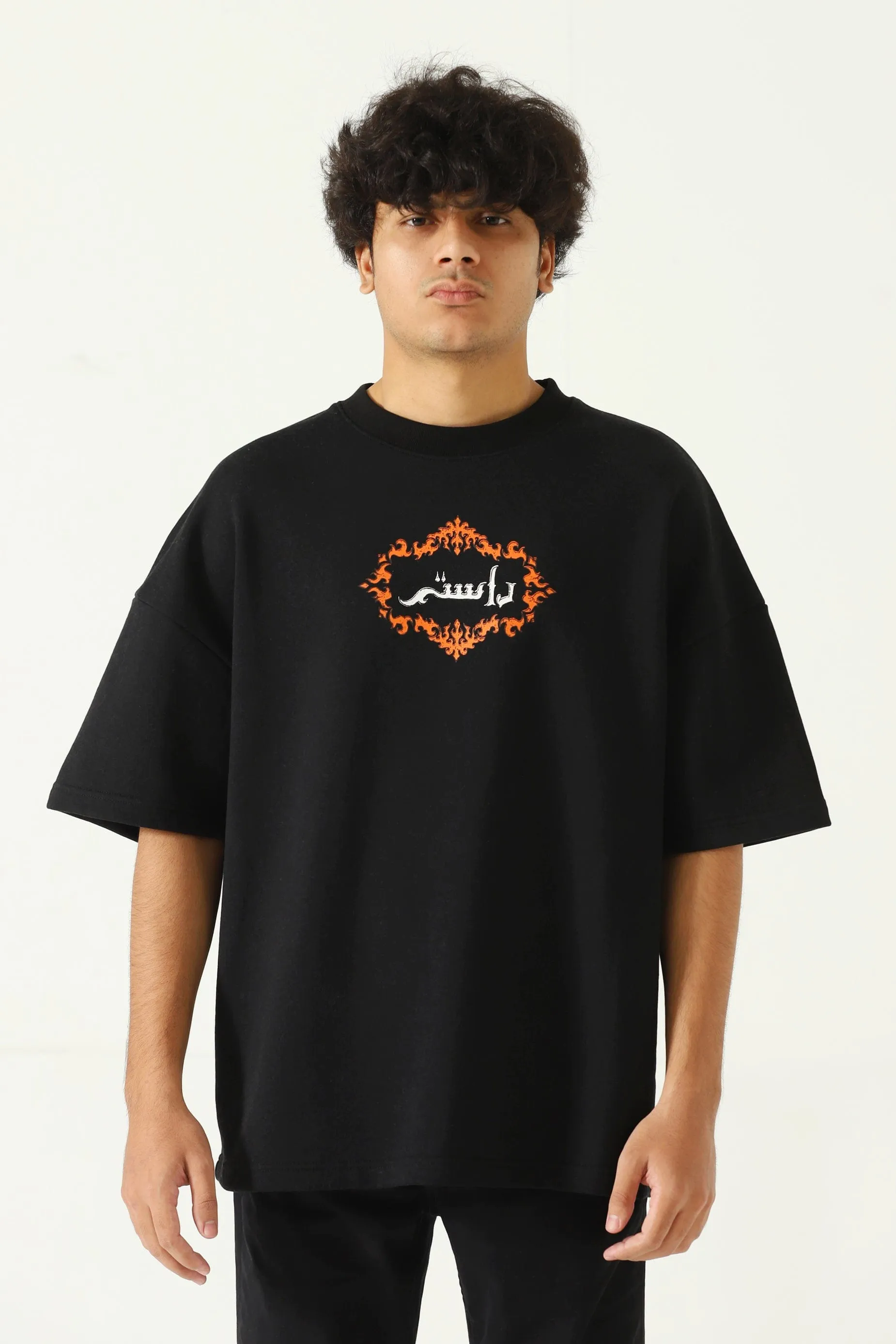 "PIT OF DEATH" SCREEN PRINTED BLACK T SHIRT