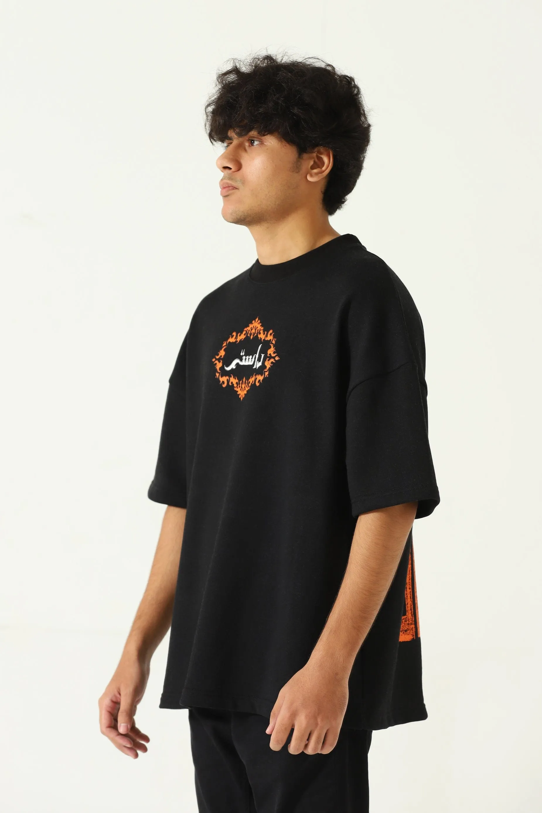 "PIT OF DEATH" SCREEN PRINTED BLACK T SHIRT
