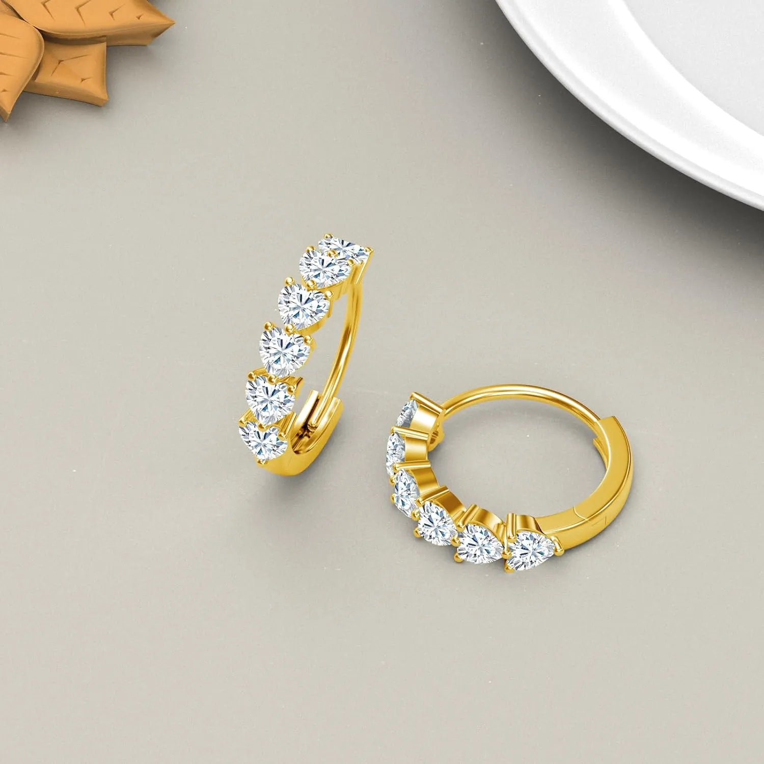 Rainbow Hoop Earrings 925 Sterling Silver Colorful Huggie Hoop Earrings Jewelry Gift for Women