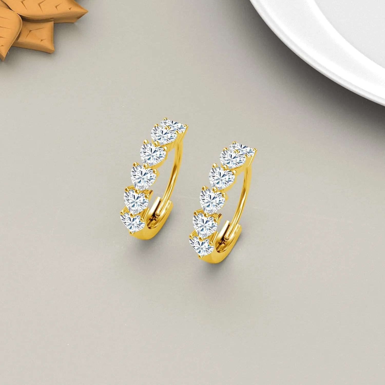 Rainbow Hoop Earrings 925 Sterling Silver Colorful Huggie Hoop Earrings Jewelry Gift for Women