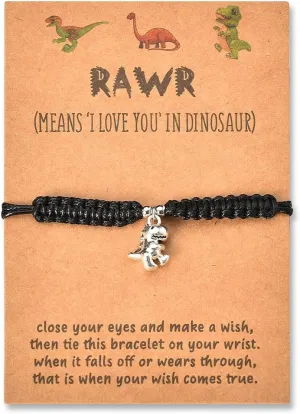Rawr Dinosaur Bracelet Birthday Gifts for Daughter Sister Best Friend Bestie Gifts for Women BFF Christmas Gift for Granddaughter Niece Girlfriend I Love You Gifts for Her Graduation Friendship Gift