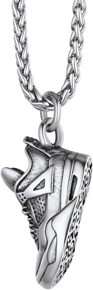 Richsteel Necklaces for Men Women Football/Basketball/Boxing Gloves/Shoes Pendant Stainless Steel Hip Hop Sports Fan Jewelry