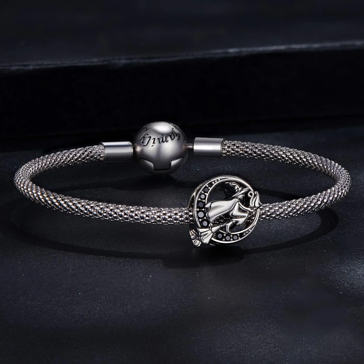 Rose Charm Heart Charms for Bracelets 925 Sterling Silver Bead Charm Fits Bracelets and Necklaces Paved with Cubic Zirconia Animal Skull Charm Dainty Halloween Charms Jewelry for Women Girls