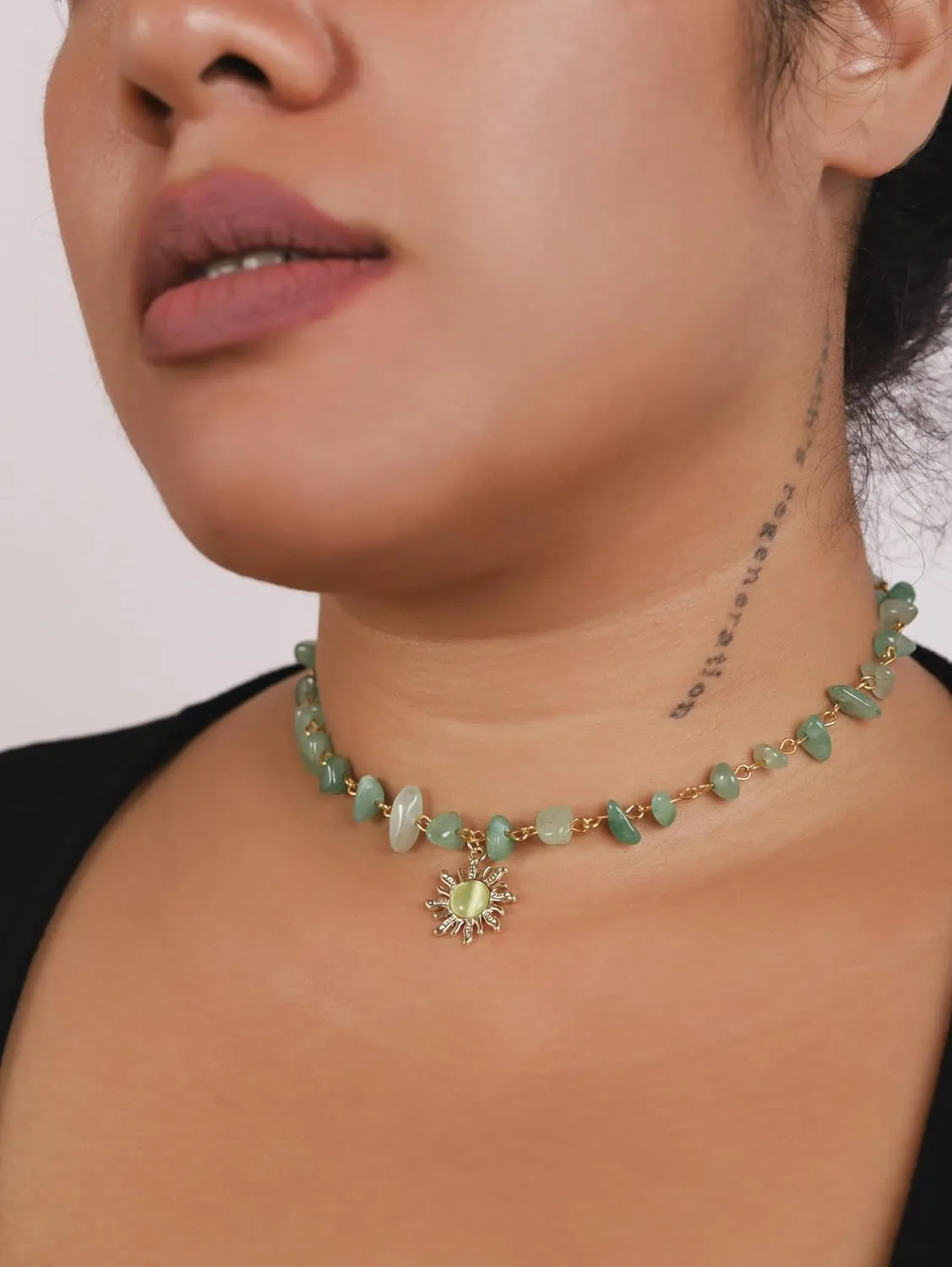 Sacina Boho Hippie Sun Necklace, Crystal Choker Necklace, Boho Necklace, Hippie Necklaces, Christmas Jewelry Gift For Women