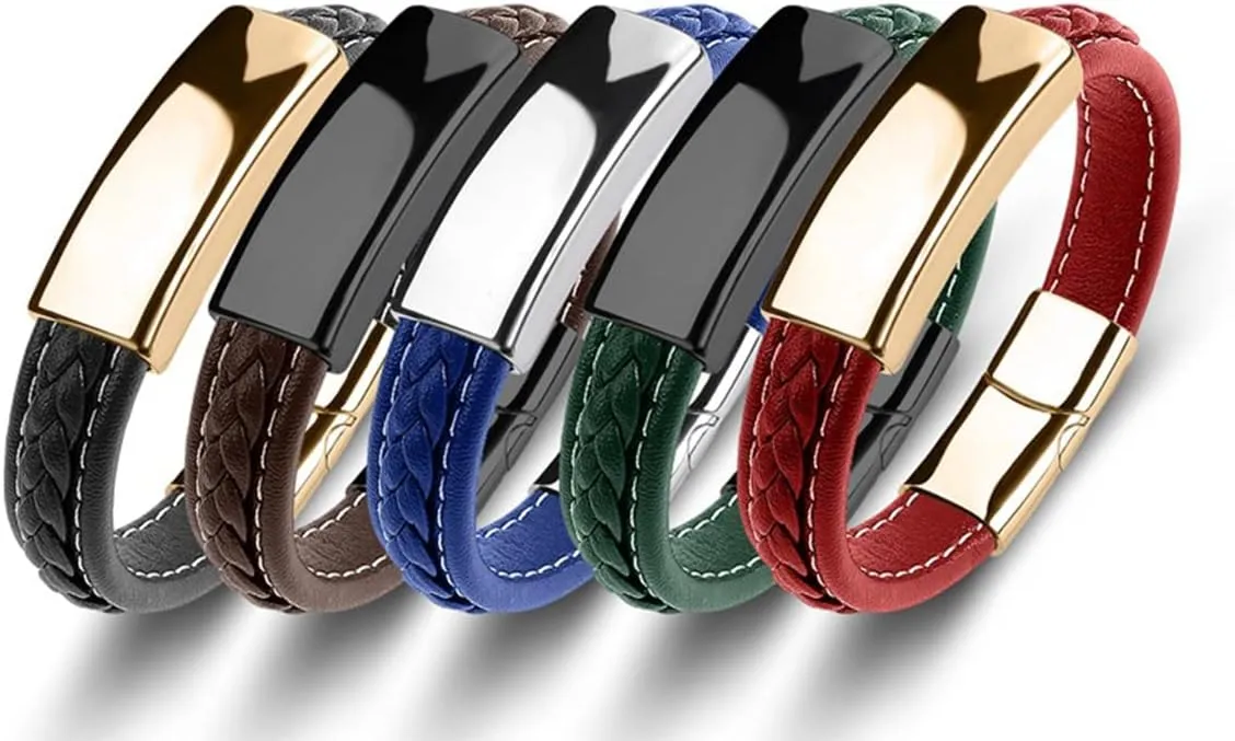 SHNIAN Woven Leather & Stainless Steel Friendship Cuffs Bracelets,Inspirational Motivational Bracelets Christian Prayer for Men and Teens - I You Jesus Wrist Strap, 6.5"/7.28"/7.87"