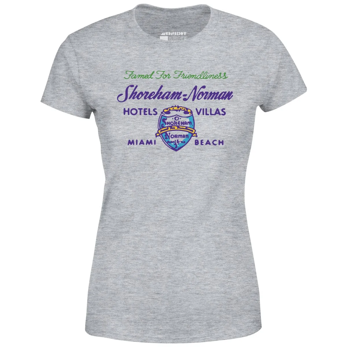 Shoreham Norman Hotels & Villas v2 - Miami, FL - Vintage Hotel - Women's T-Shirt