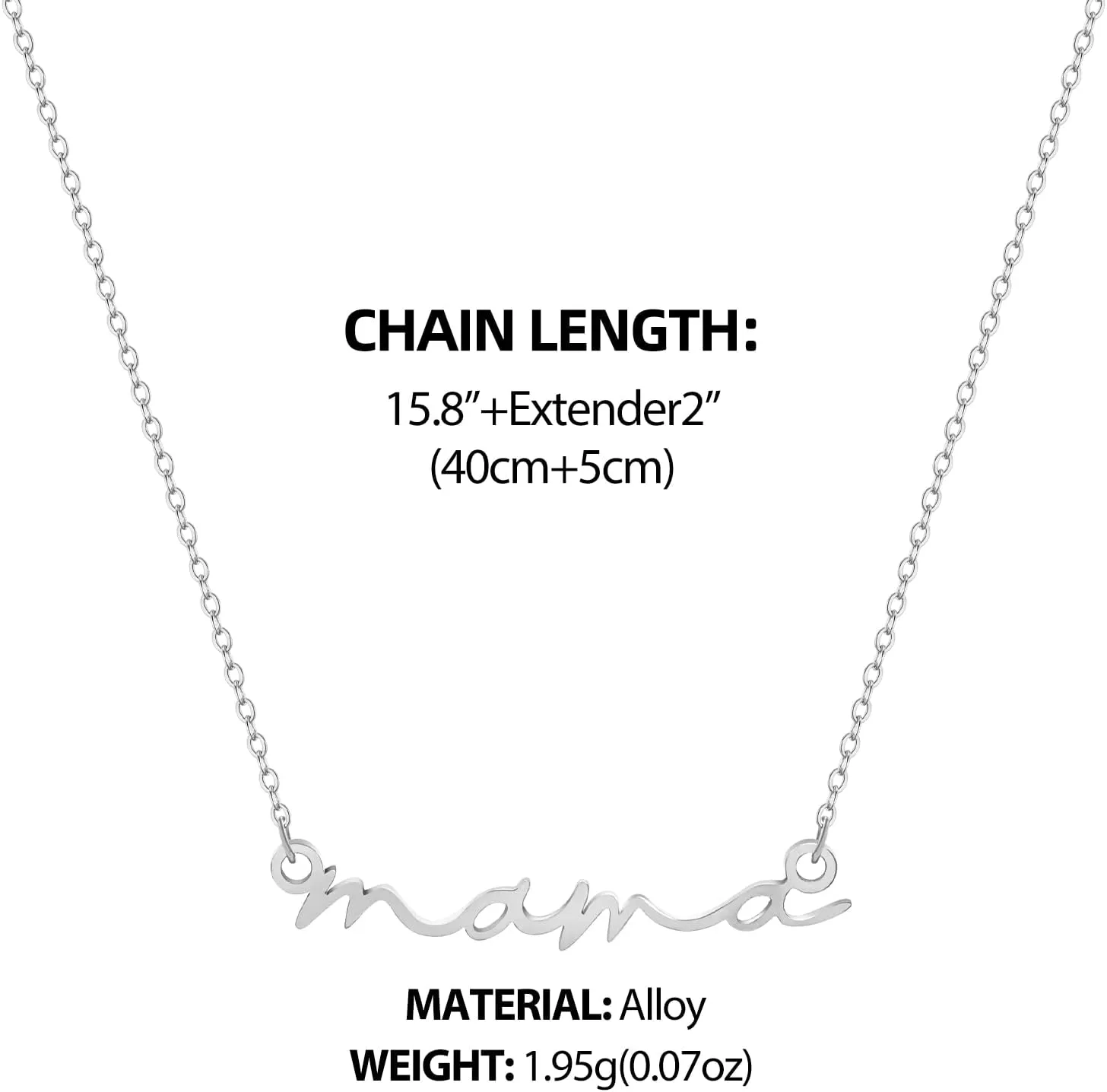 SLOONG Mama Necklaces for Women, Gifts for Mother, 14K Gold Plated Dainty Necklace Non Tarnish Jewelry, Gifts for New Mom