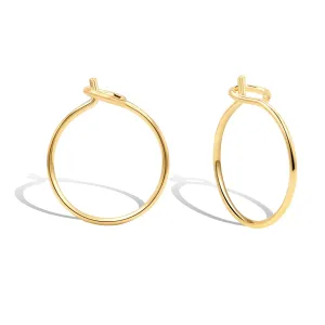Small 8mm Gold Hoop Earrings for Cartilage Women, 14K Yellow Gold Filled Handmade Tiny Thin Huggie Hoops