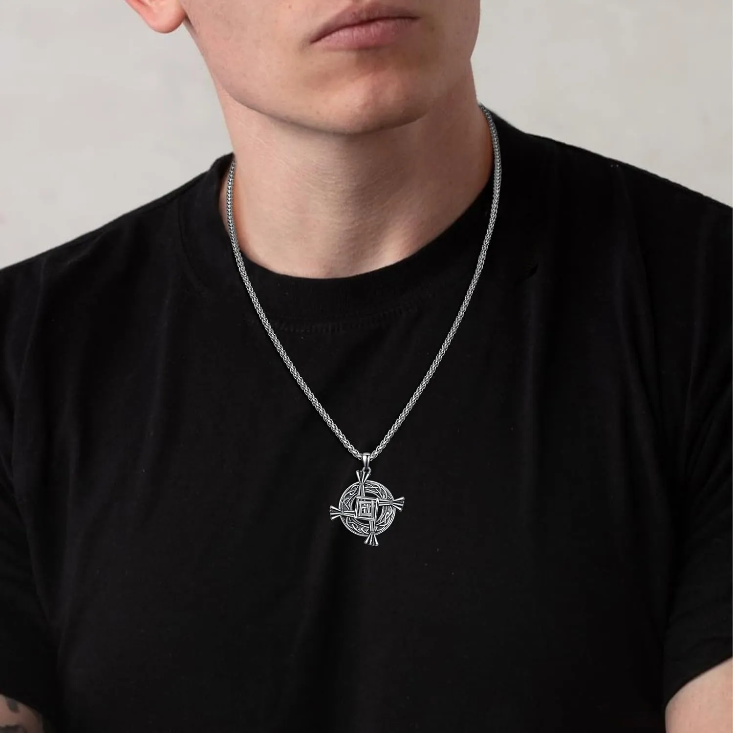 St Brigid's Cross Saint Bridget Necklace Traditional Irish Celtic Cross Pendant Amulet Christian Pagan Religious Jewellery Woman Men Gift