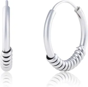 Sterling Silver Hoop Earrings for Women | Lightweight Silver Half Twist Layered Round Earrings | Hypoallergenic 925 Sterling Silver Earrings |15MM Antique Hoops by MAX   STONE