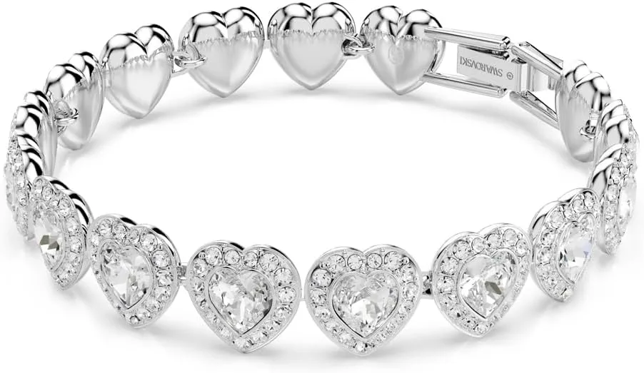 Swarovski Ariana Grande Bracelets Jewelry Collection, Clear Crystal & Pearls, Rhodium Finish