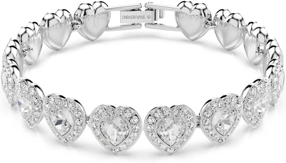 Swarovski Ariana Grande Bracelets Jewelry Collection, Clear Crystal & Pearls, Rhodium Finish