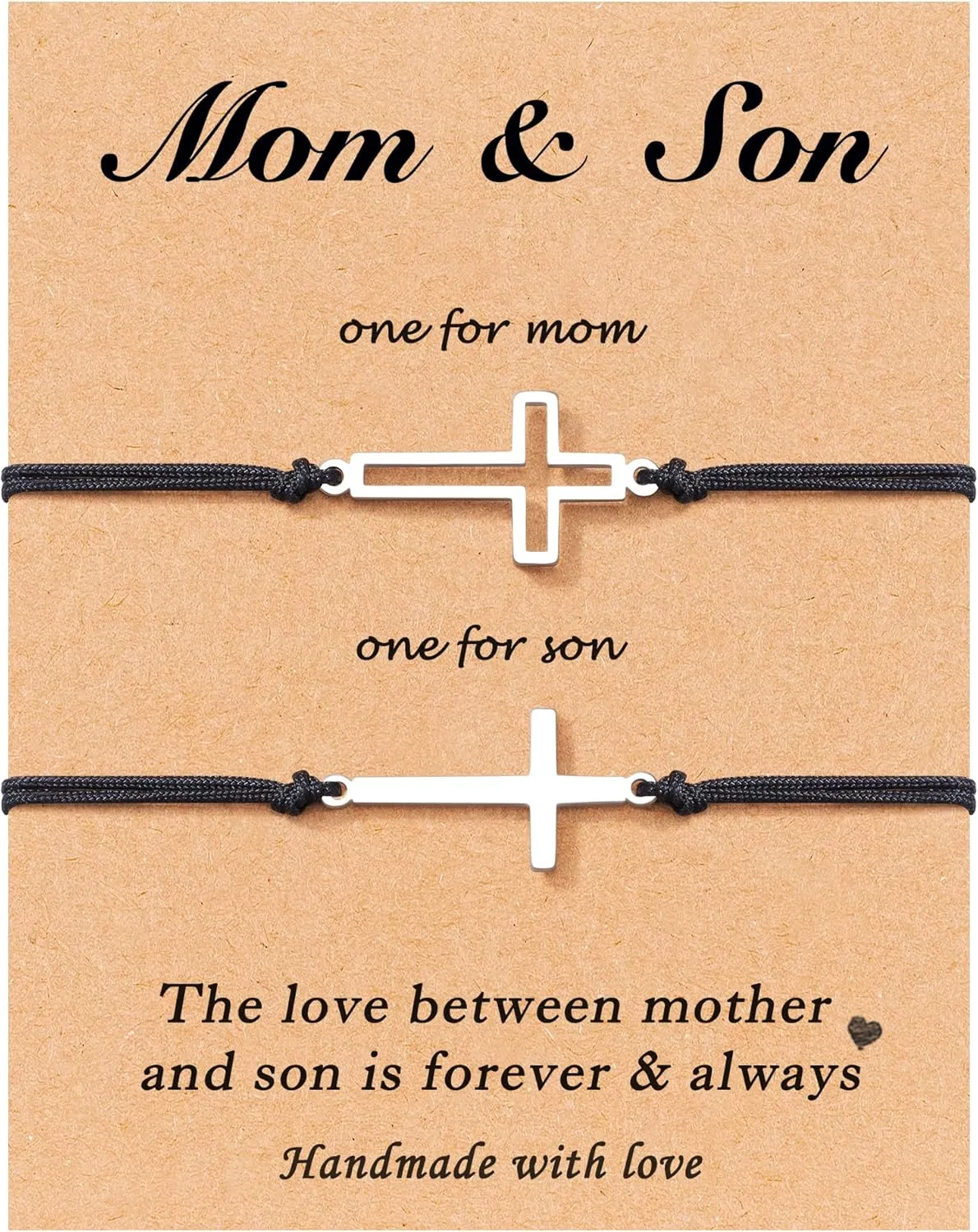 Tarsus Cross Matching Bracelets Gifts Ideas for Fathers Day Mothers Day Christmas Birthday