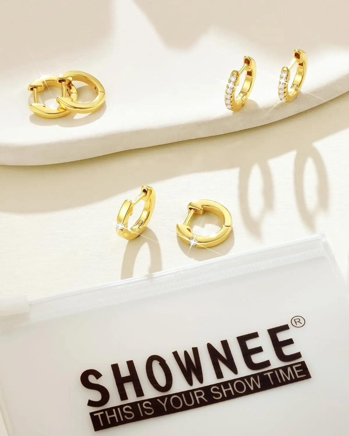 Tassel Chain Small Gold Hoop Dangle Earring For Women Huggie Earring Heart Star CZ 14K Gold Plated Fashion Jewelry Friendship Gift