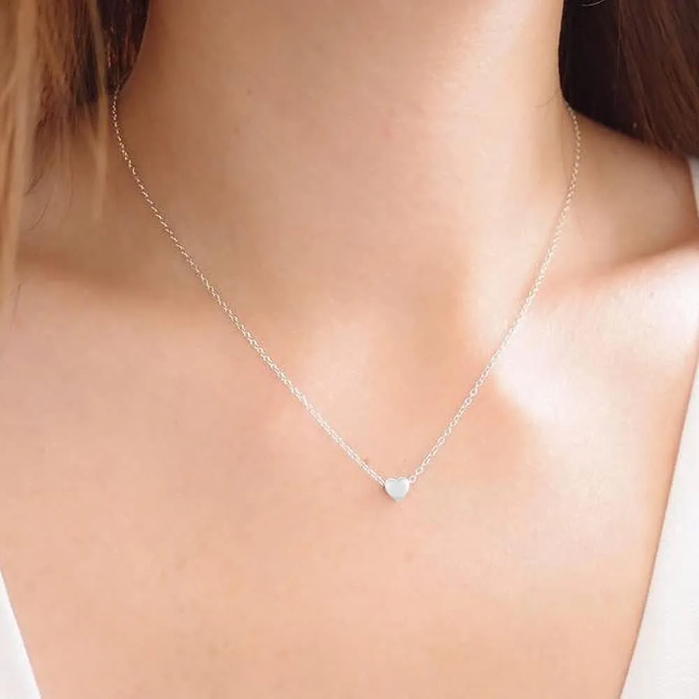 Tiny Gold Heart Choker Necklace,Dainty Cute Initial Heart Pendant Necklace,Rose Necklace,Layered Heart Necklaces for Women,Christmas Gift