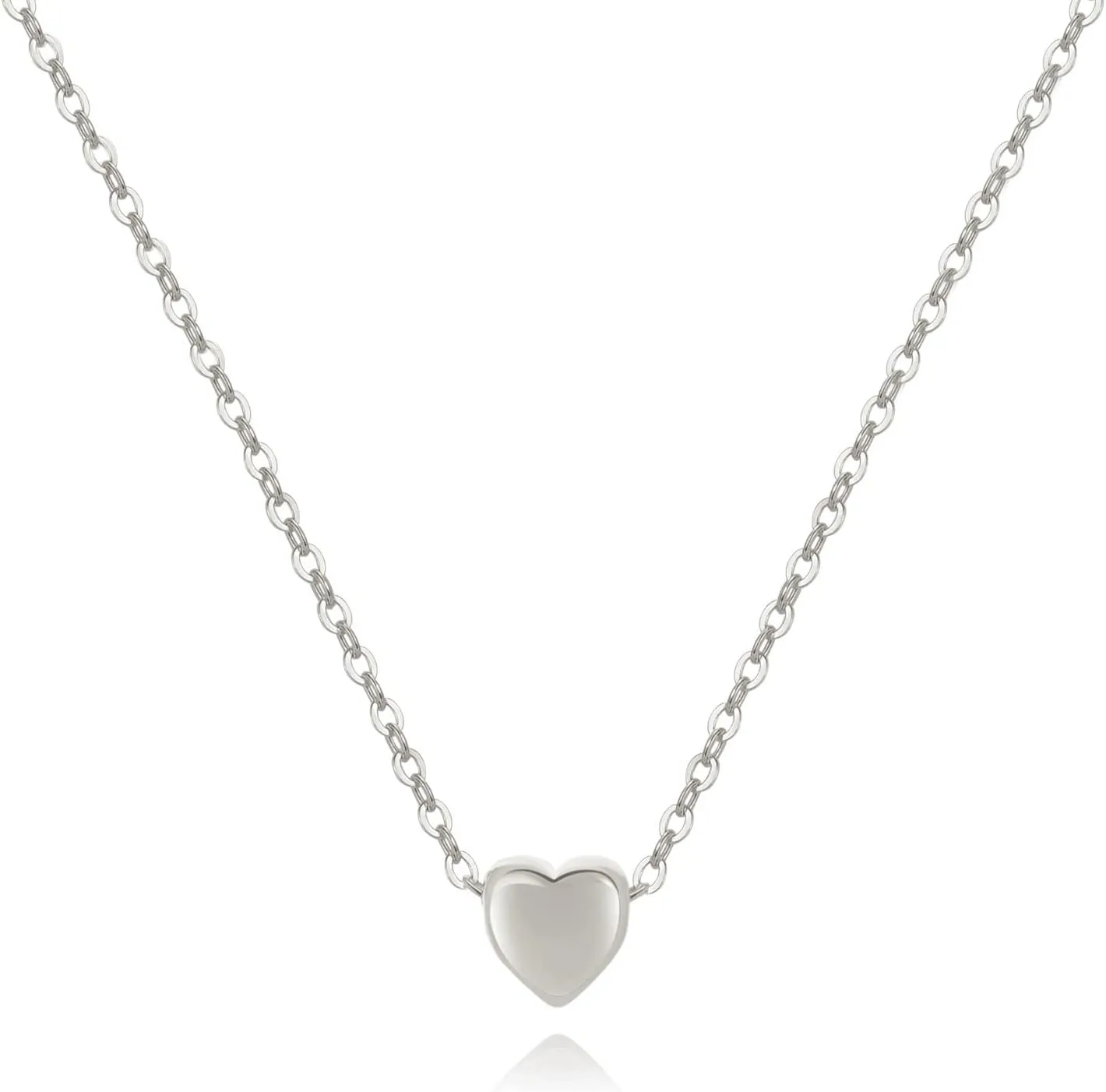 Tiny Gold Heart Choker Necklace,Dainty Cute Initial Heart Pendant Necklace,Rose Necklace,Layered Heart Necklaces for Women,Christmas Gift