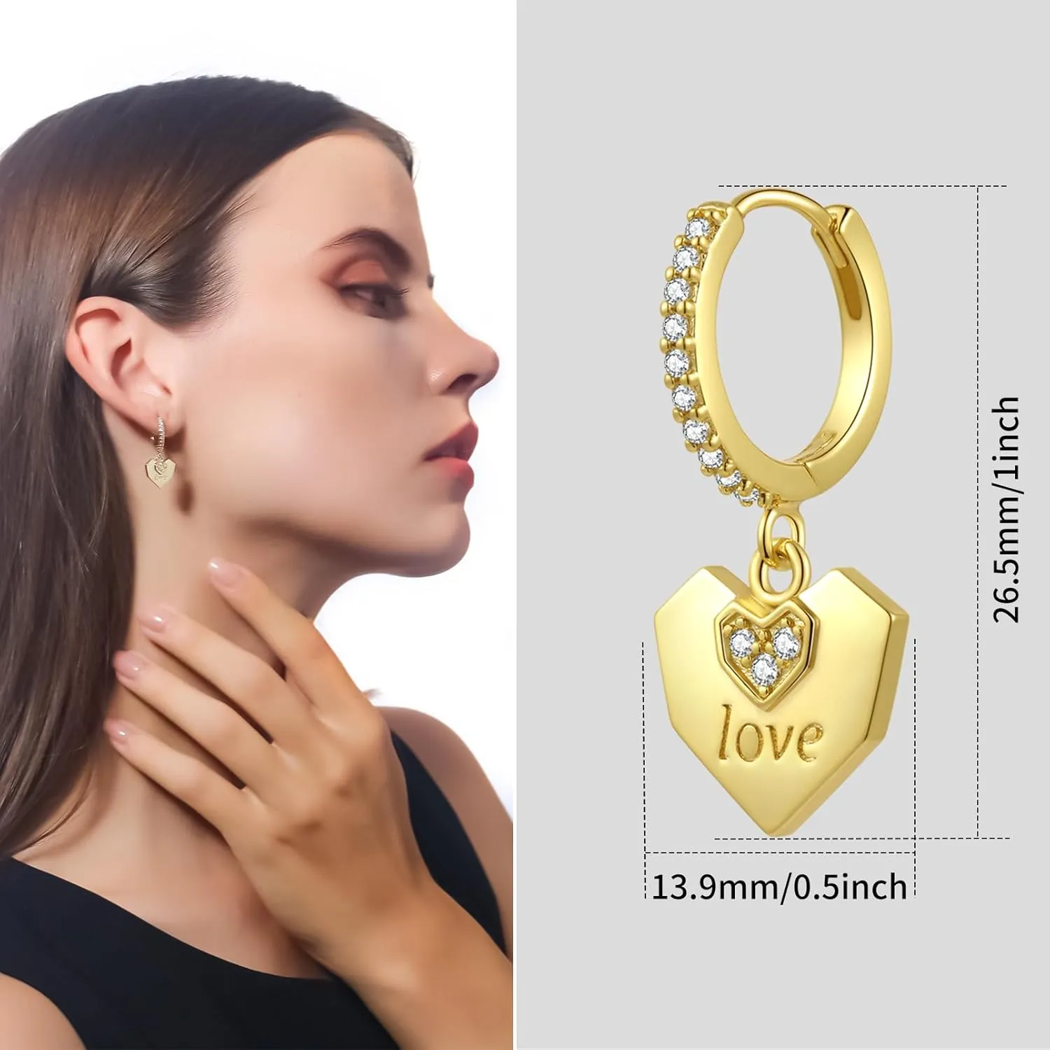 ToHeart Gold Dangle Earrings for Women Sun Hoop Earrings For Women Small Gold Hoop Earrings