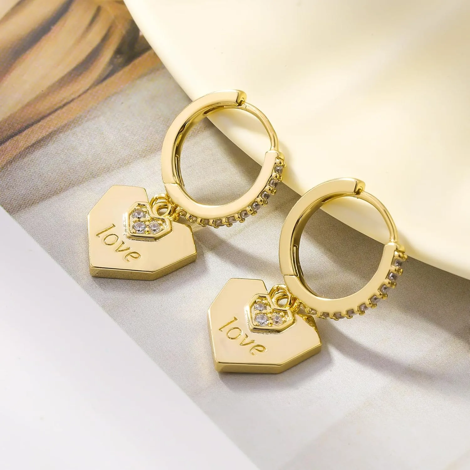 ToHeart Gold Dangle Earrings for Women Sun Hoop Earrings For Women Small Gold Hoop Earrings
