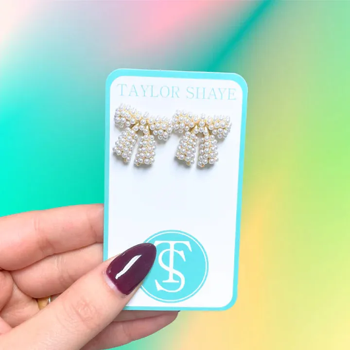 TS Pearl Bow Studs