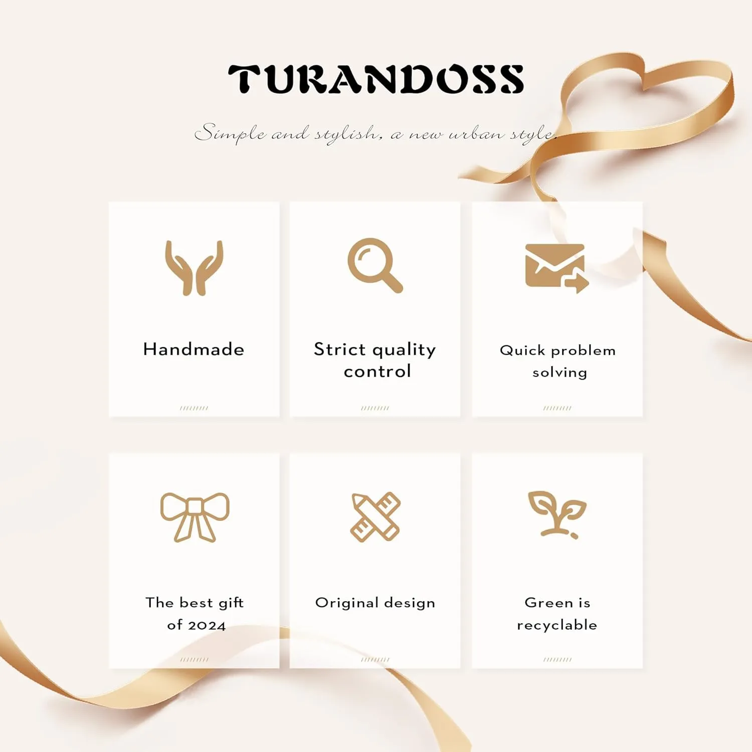Turandoss Gold Bracelets for Women Gifts - Dainty 14K Gold Plated Stackable Beaded Bracelets for Women Trendy, Gold Beaded Stacking Monogram Bracelet, Gold Jewelry Gifts for Women