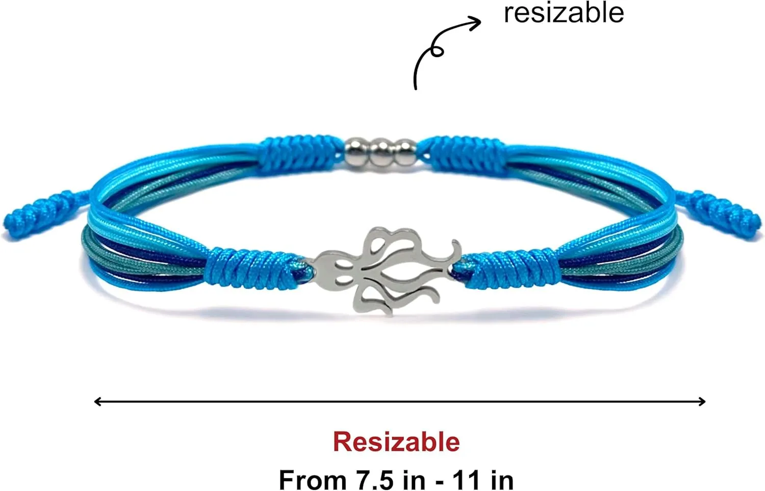 Under The Sea Blue Marine Luck and Protection Tibetan Bracelet, Surfer String Wrap for Men, Women, Forever Love Friendship