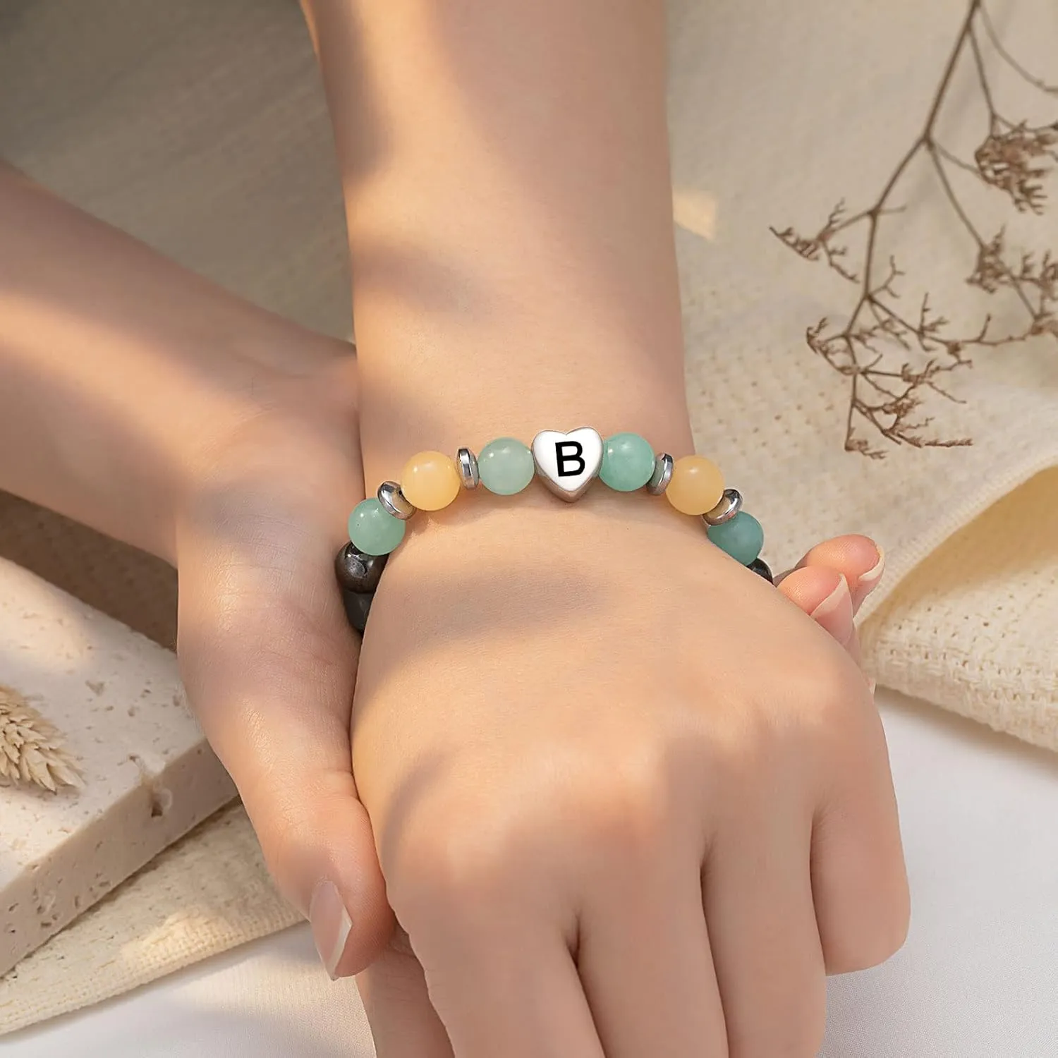 UNGENT THEM Initial Charm Bracelets for Teen Girls Graduation Birthday Valentines' day Christmas Gifts