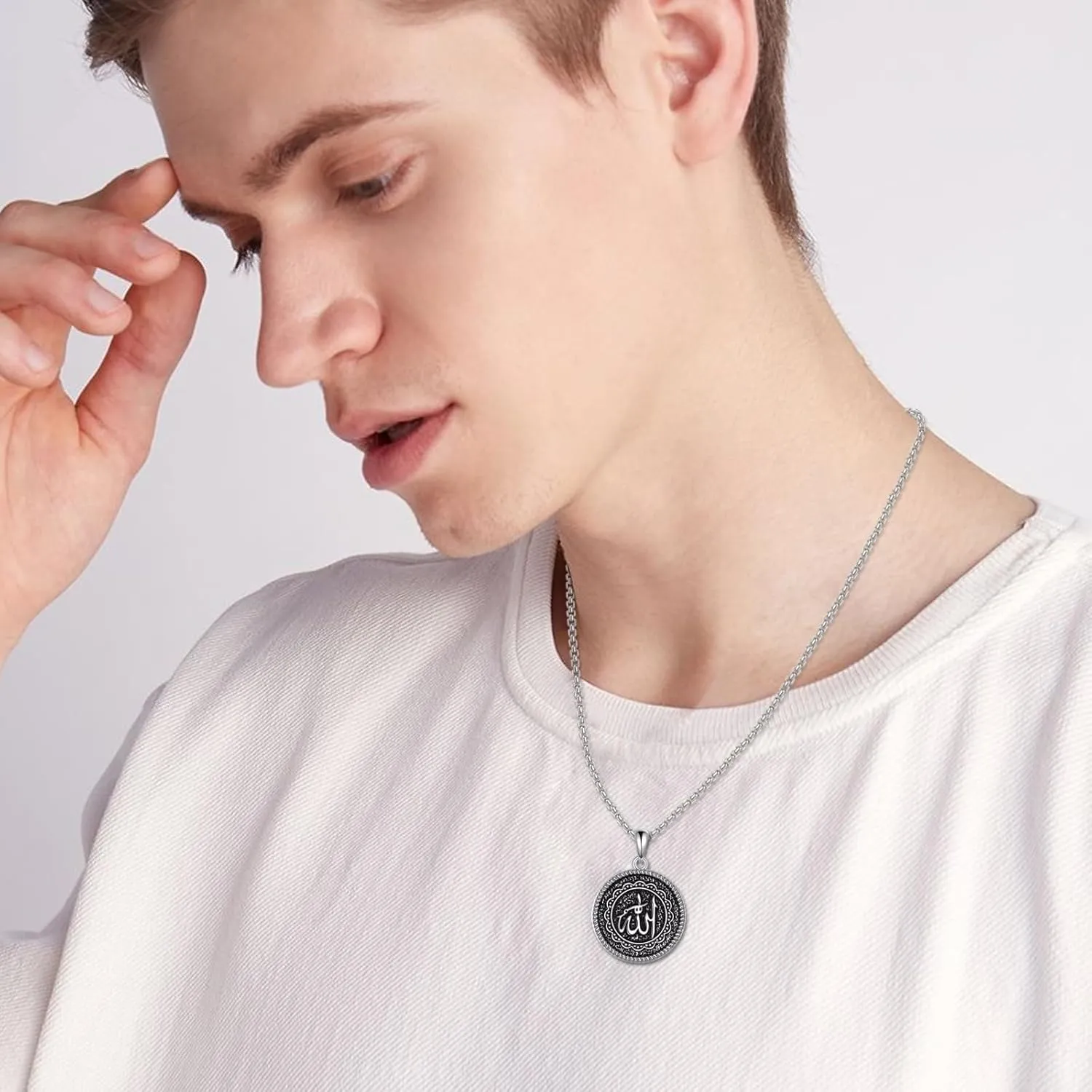 Viking Necklace for Men Sterling Silver Arrowhead/Therian/Raven/Thors Hammer Pendant Necklaces Jewelry Gifts for Men Women