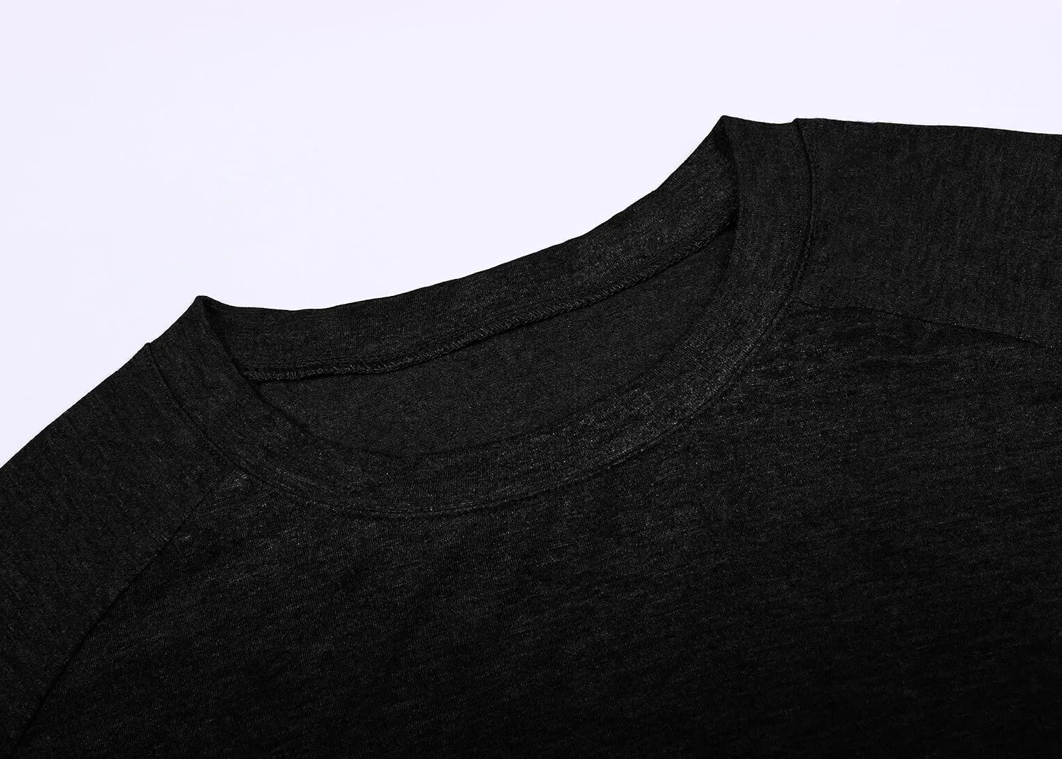 Women Basic Comfy Tee 3/4 Sleeve Tops Raglan Blouse Casual Color Block T Shirts O-Neck Tee