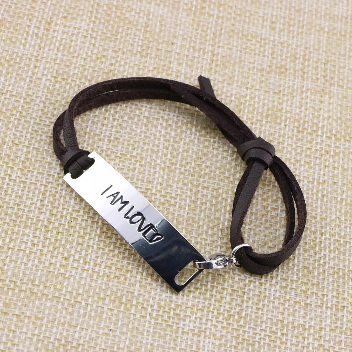 Yiyang Bracelets for Women Inspirational Gift for Her Cuff Bangle Engraved Motivational Message
