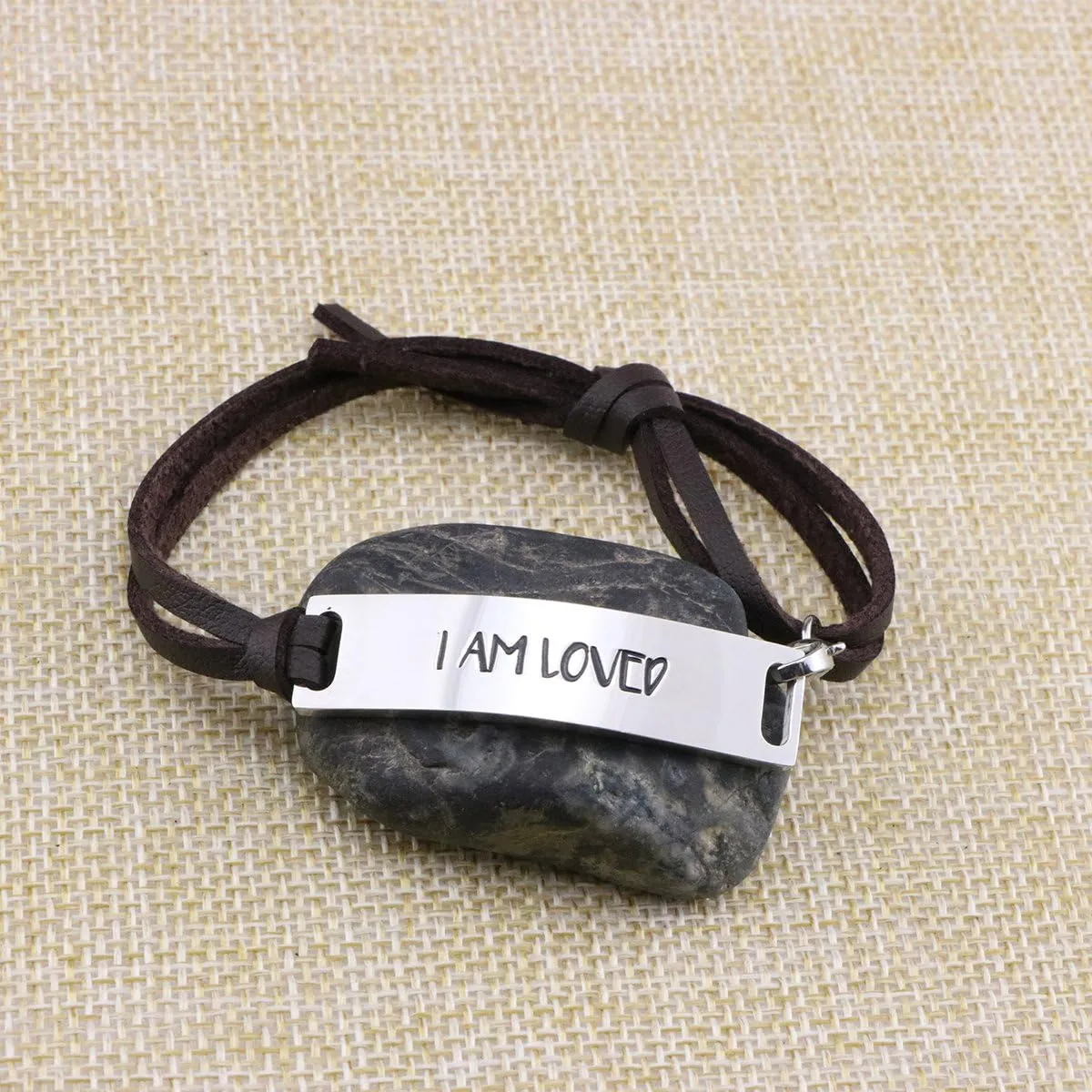 Yiyang Bracelets for Women Inspirational Gift for Her Cuff Bangle Engraved Motivational Message