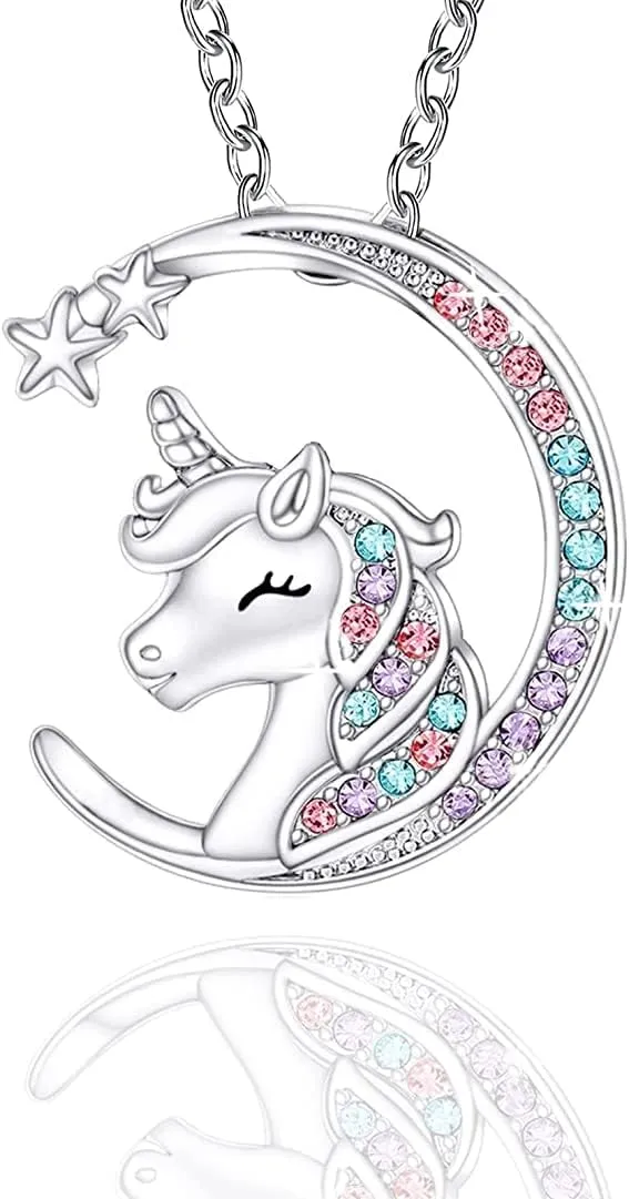 You are Magical Necklace for Girls Crystal Moon Pendant Necklaces Jewelry Gifts for Girls Daughter Granddaughter Niece Birthday