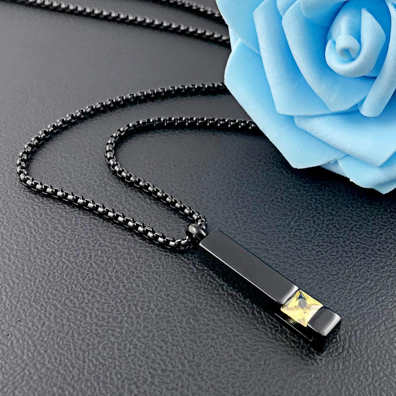 YOUFENG Urn Necklaces for Ashes Birthstone Cube Urns for Human Ashes Memorial Cremation Urn Locket Keepsake Ashes Jewelry