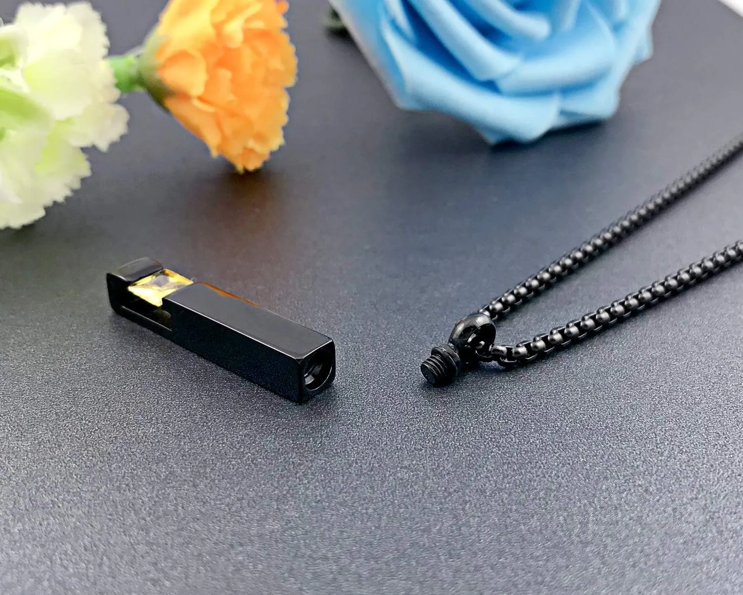 YOUFENG Urn Necklaces for Ashes Birthstone Cube Urns for Human Ashes Memorial Cremation Urn Locket Keepsake Ashes Jewelry